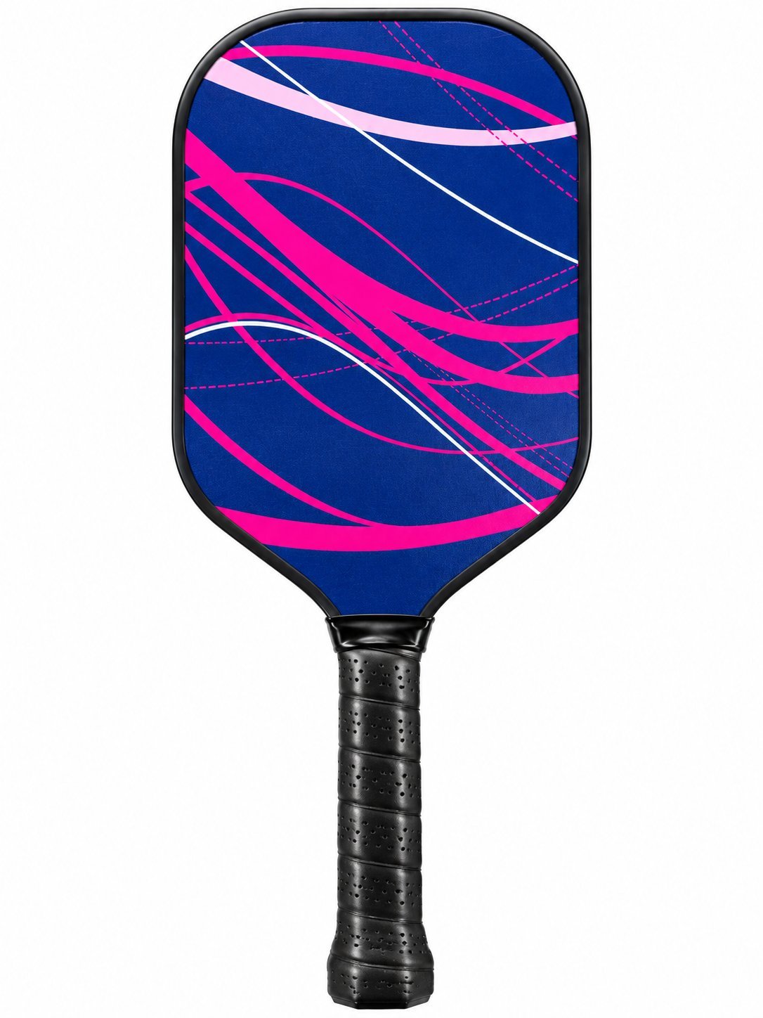 control16-paddle-front Control 16 hybrid pickleball paddle – Toray T700 raw carbon face, blue/pink design